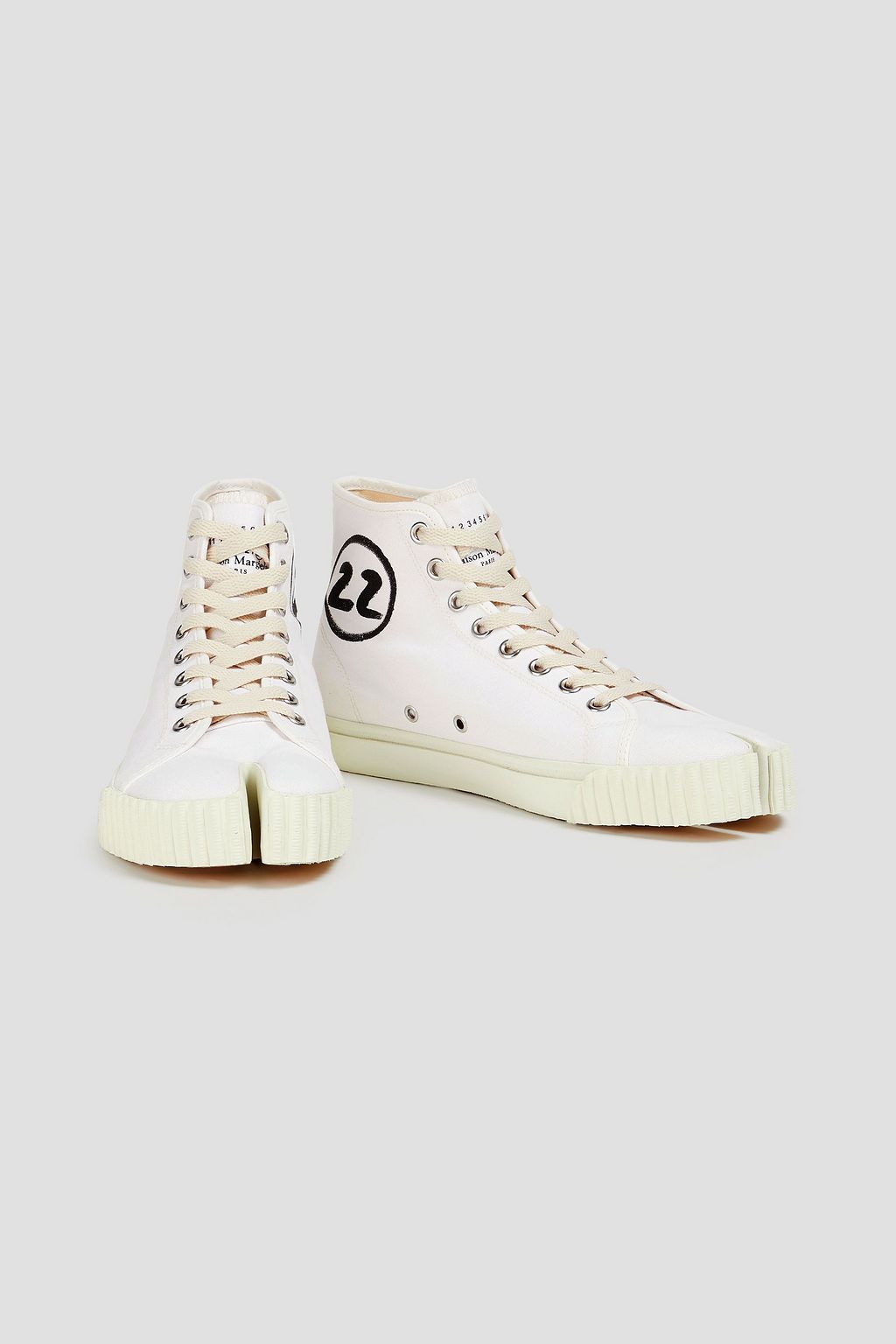 MAISON MARGIELA Printed cotton-canvas high-top sneakers