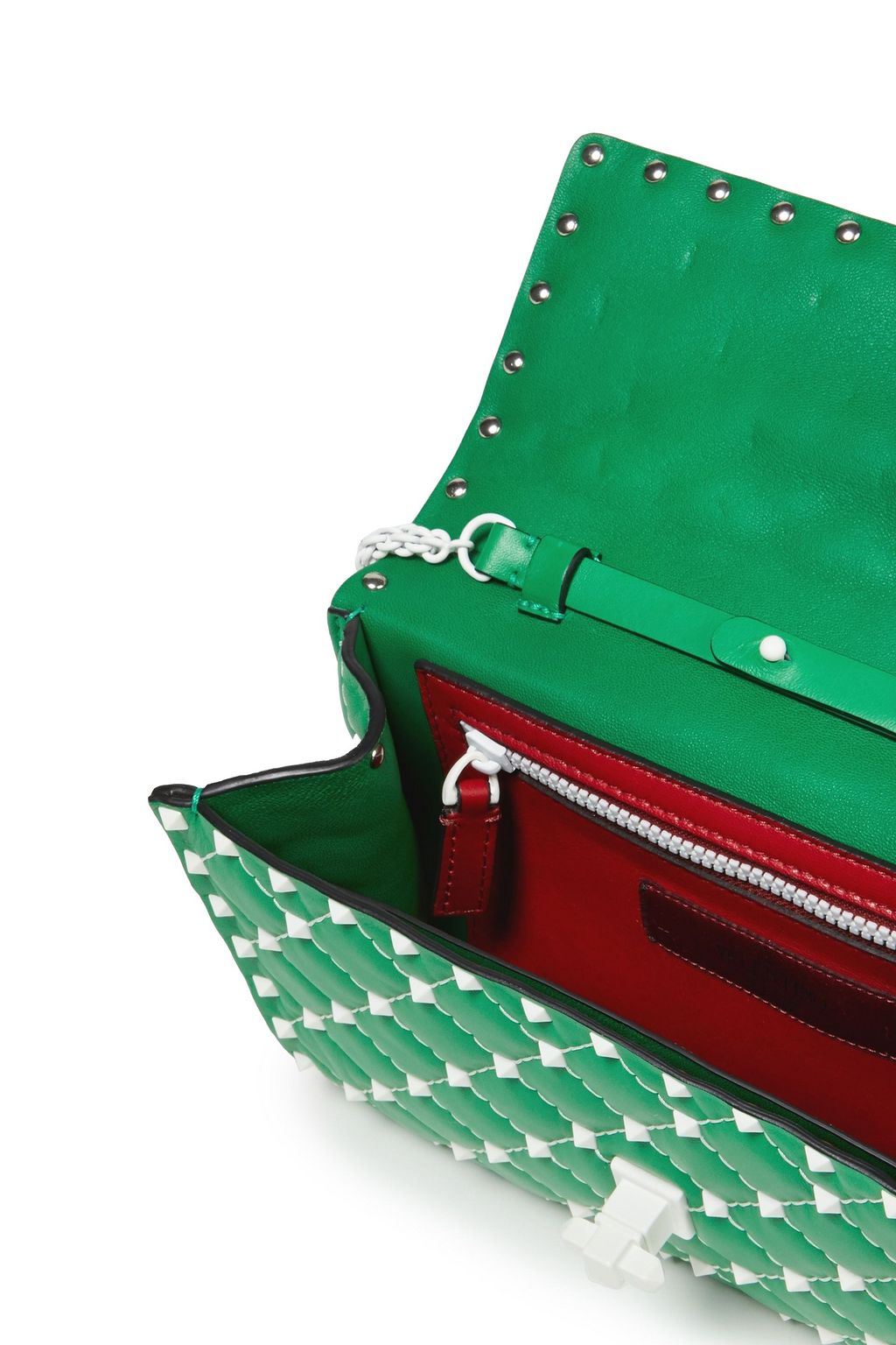 VALENTINO GARAVANI Rockstud Spike quilted leather shoulder bag THE