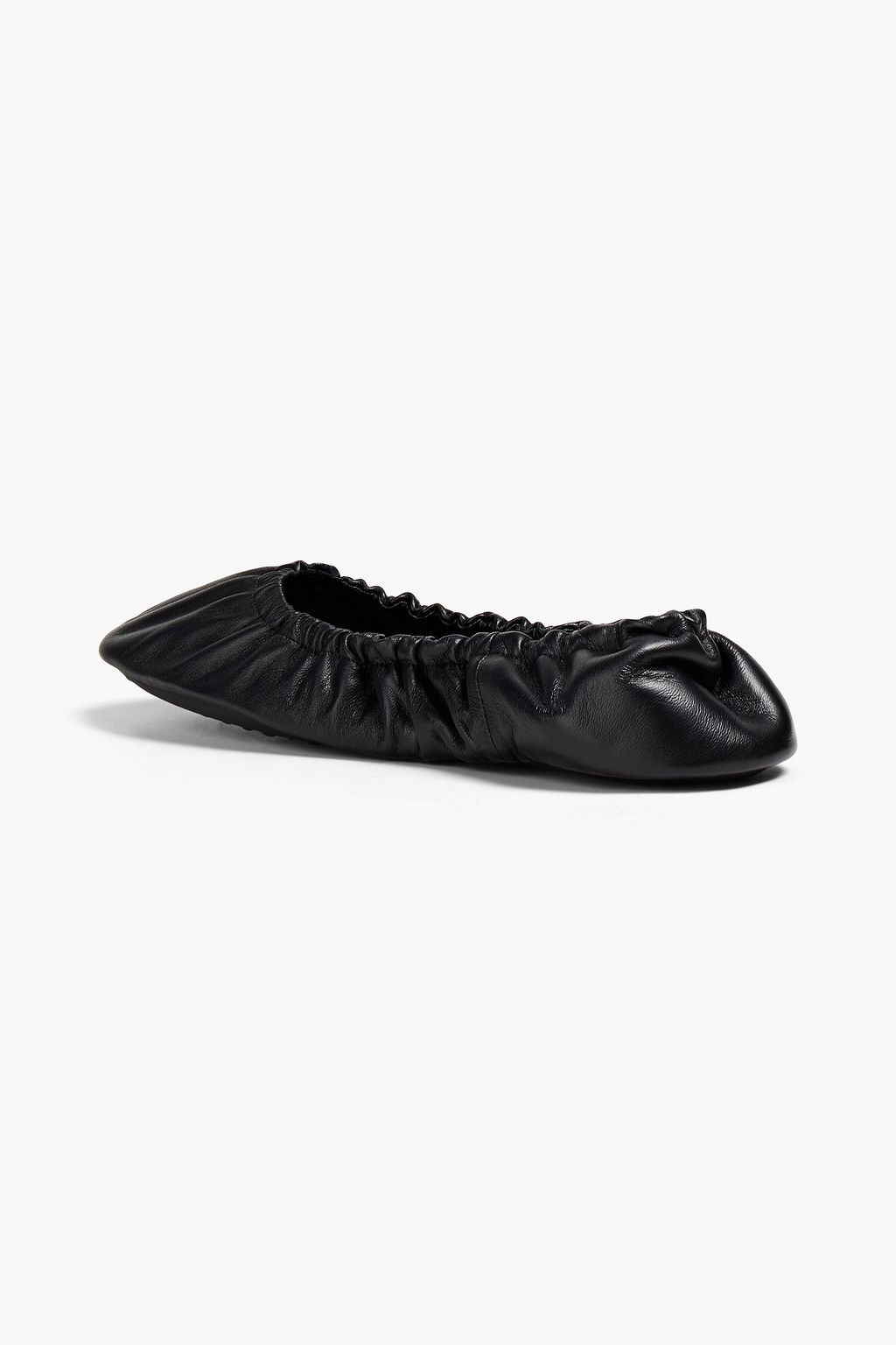 BALENCIAGA Tug Ballerina gathered leather ballet flats