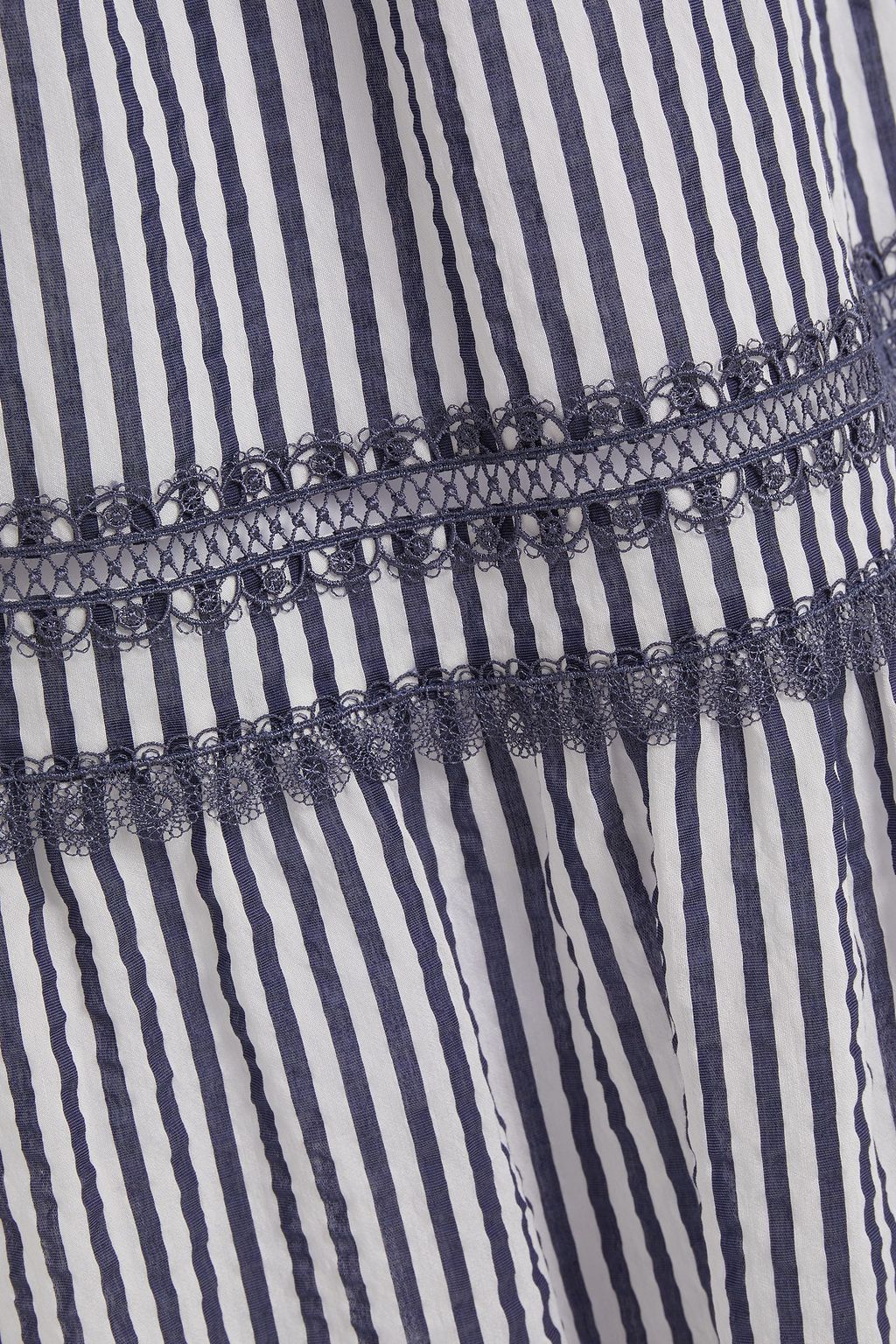 SIMKHAI Wrap-effect gathered striped woven maxi dress