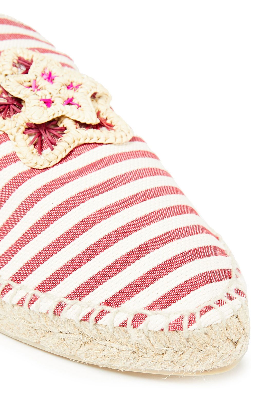 CASTAÑER Appliquéd jacquard espadrille slippers