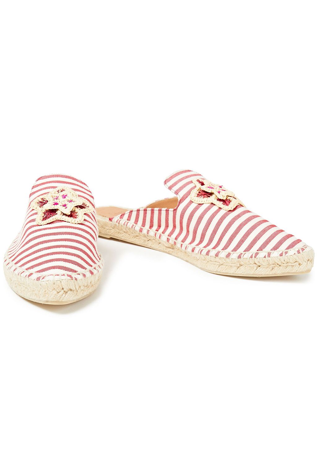 CASTAÑER Appliquéd jacquard espadrille slippers
