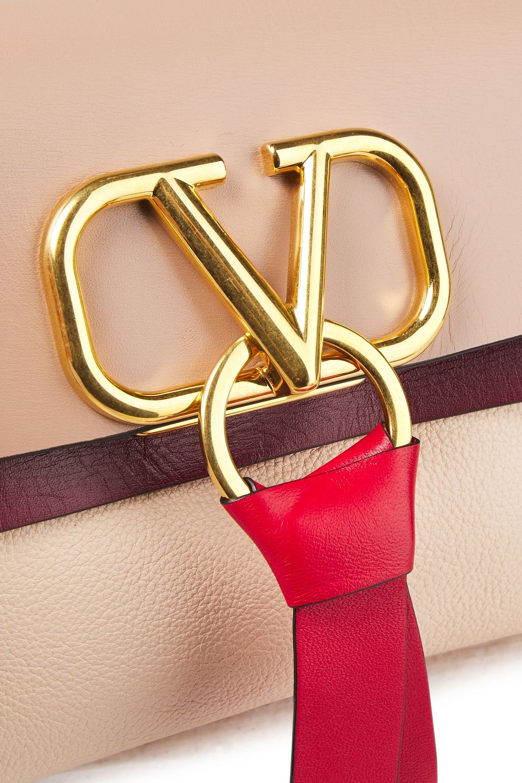 VALENTINO GARAVANI VLogo textured-leather shoulder bag