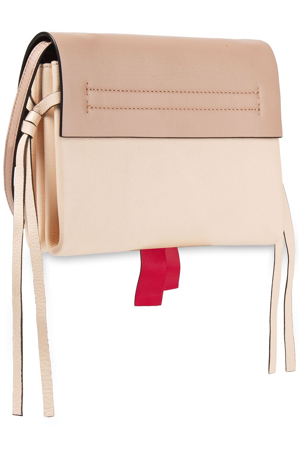 VALENTINO GARAVANI VRING small smooth and textured-leather shoulder bag, Sale up to 70% off