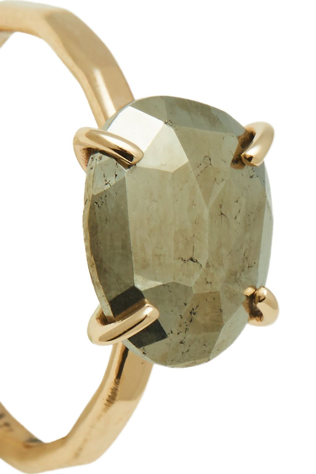 MELISSA JOY MANNING 14-karat gold pyrite ring