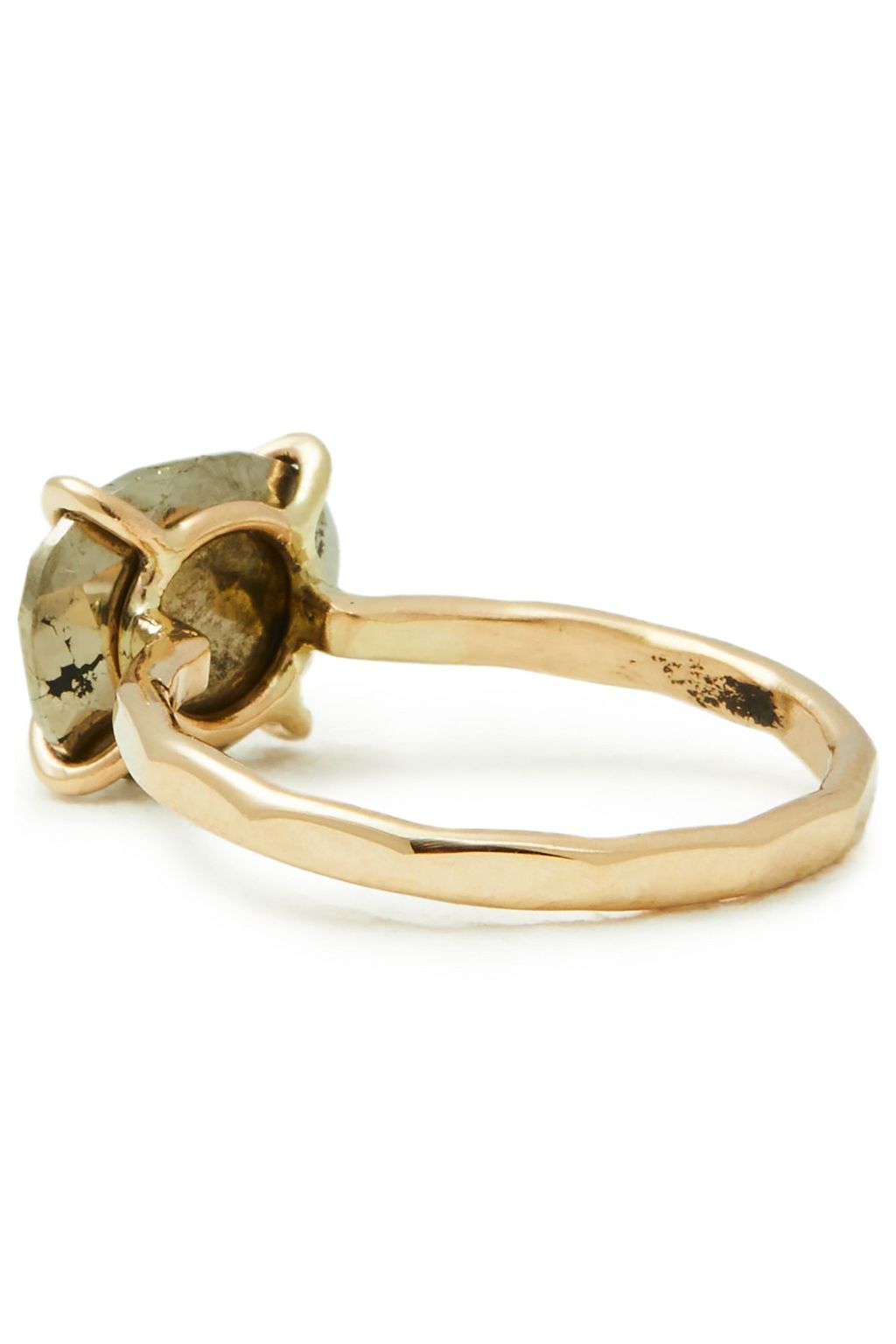 MELISSA JOY MANNING 14-karat gold pyrite ring