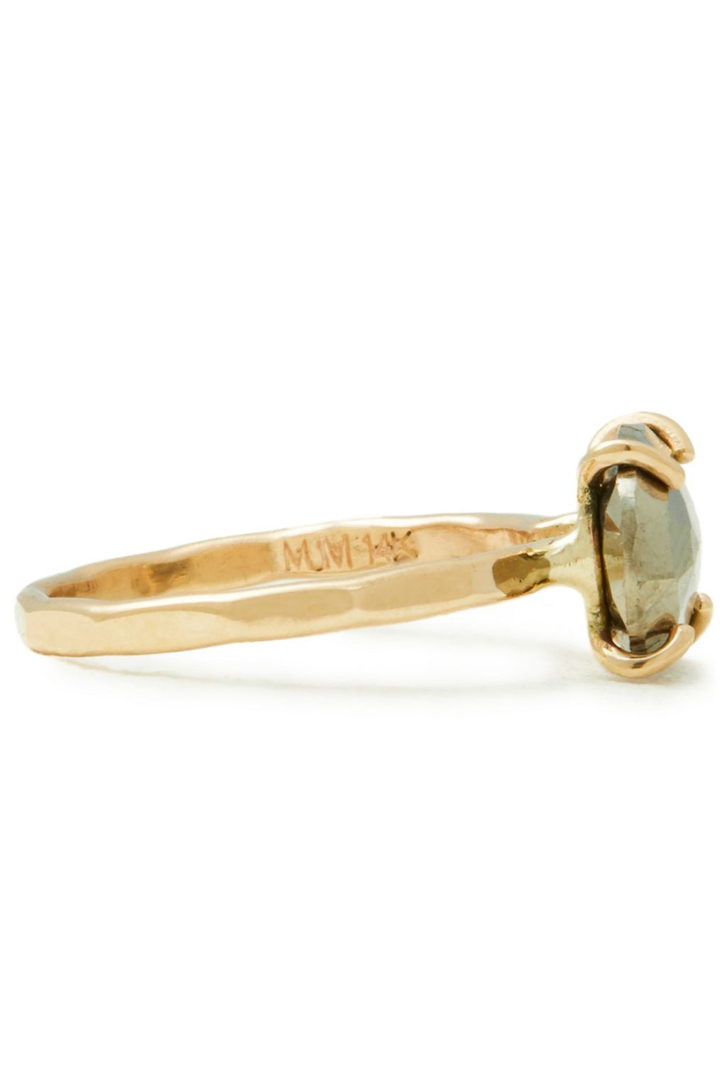 MELISSA JOY MANNING 14-karat gold pyrite ring