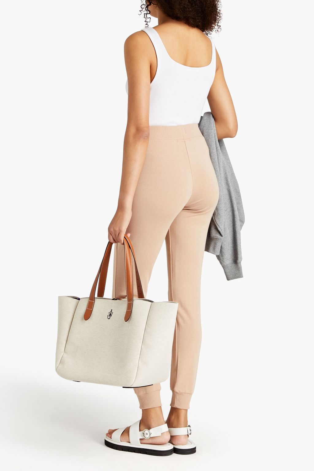 L'AGENCE Stretch cotton and modal-blend track pants