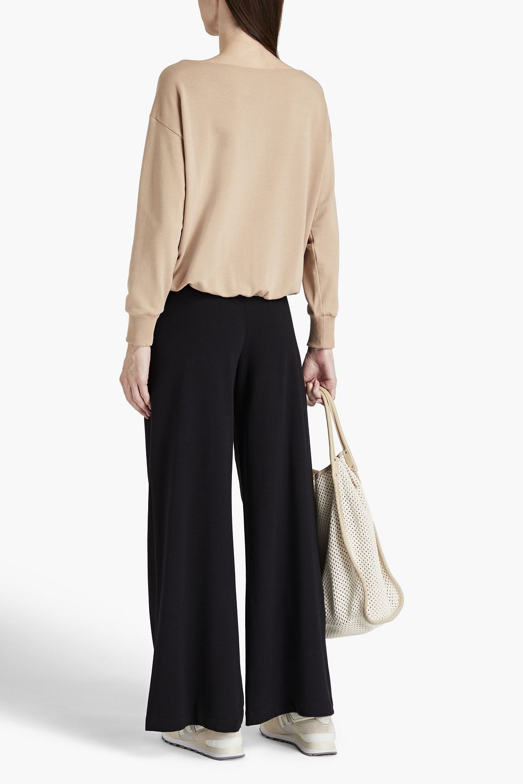 L'AGENCE Stretch cotton and modal-blend sweatshirt