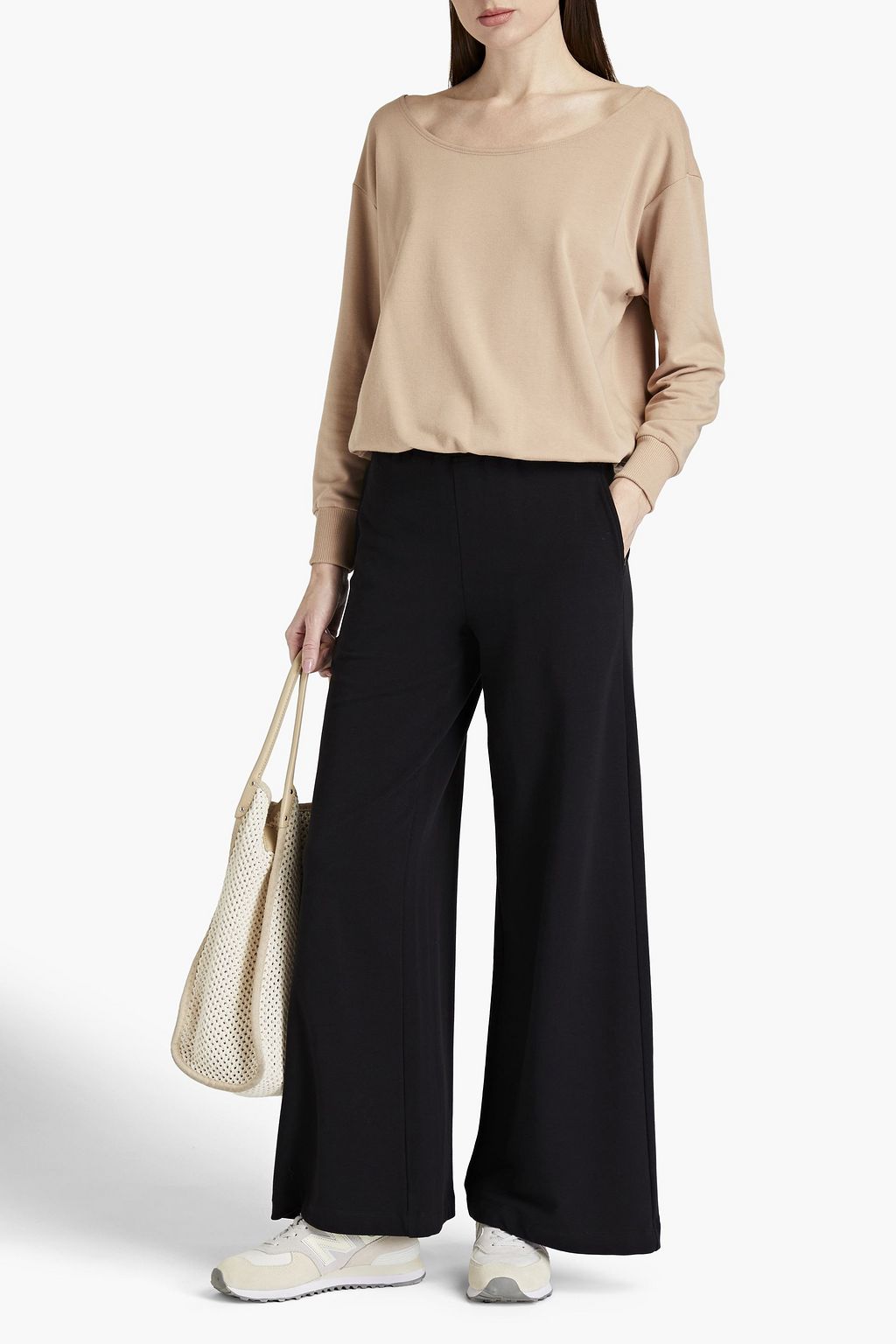 L'AGENCE Stretch cotton and modal-blend sweatshirt