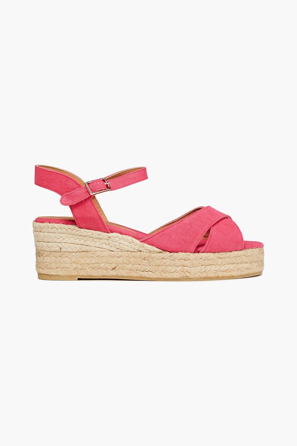 Bubblegum Blaudell cotton-canvas espadrille platform sandals up to 70% off | THE OUTNET | CASTAÑER | THE OUTNET