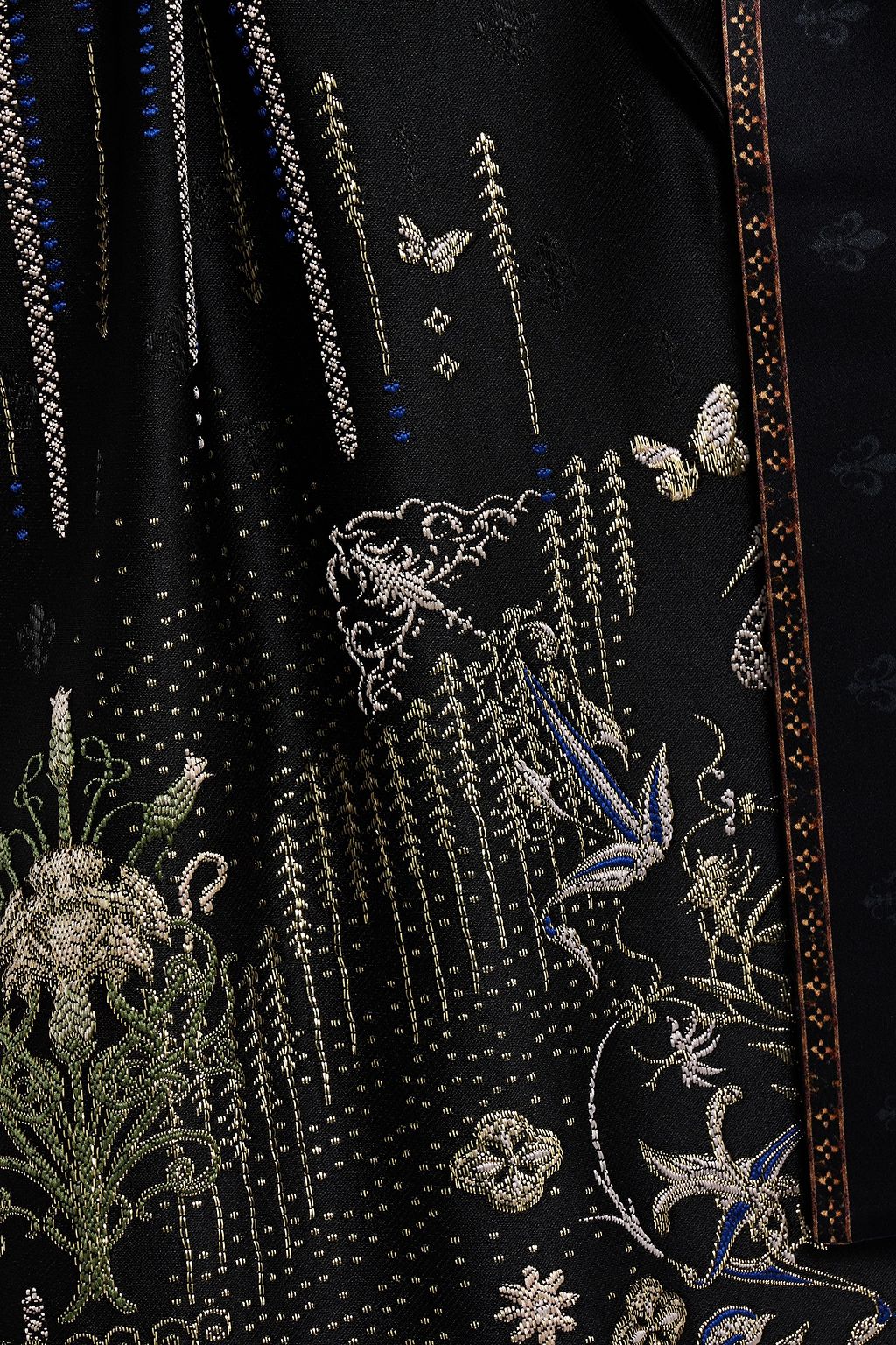 CAMILLA Metallic embroidered jacquard kimono