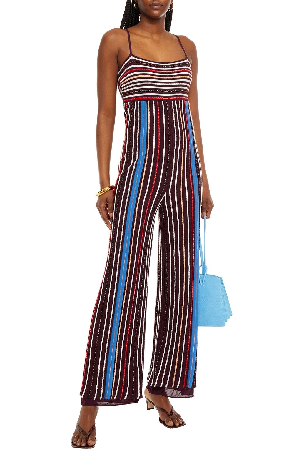 M MISSONI Striped cotton-blend jumpsuit