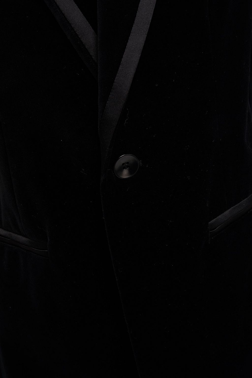 JOIE Olicia satin-trimmed cotton-blend velvet blazer