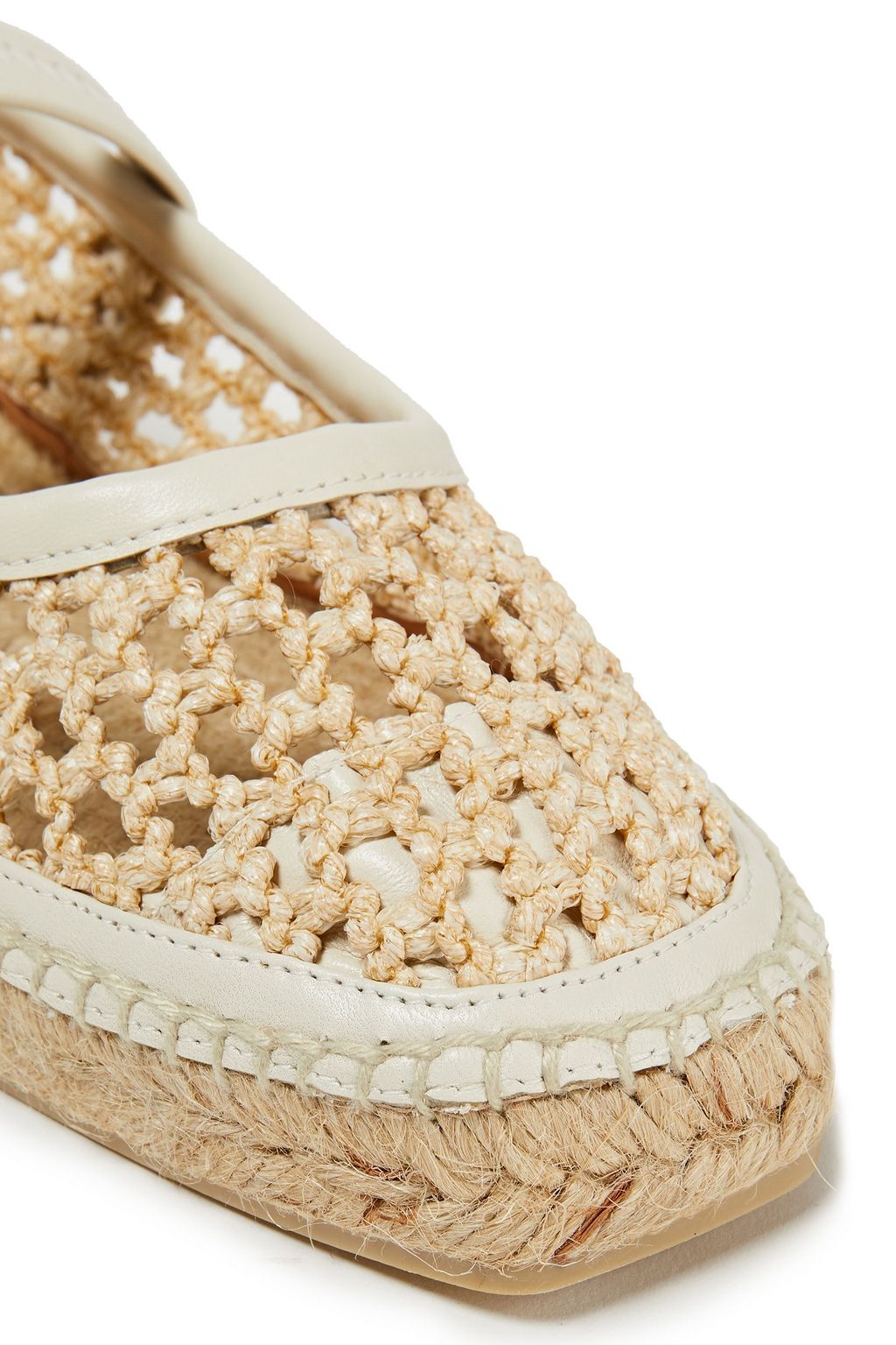 CASTAÑER Pames leather-trimmed woven espadrilles