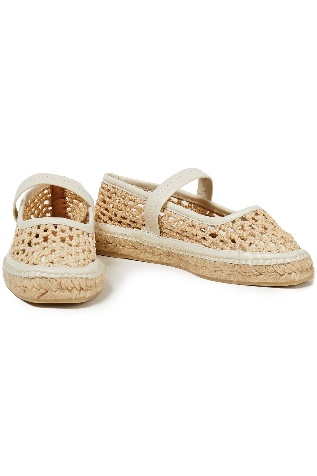 CASTAÑER Pames leather-trimmed woven espadrilles