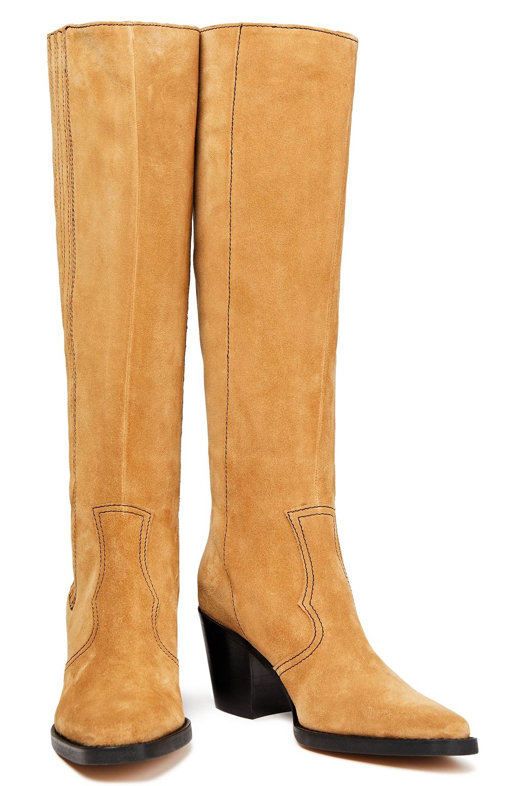 GANNI Suede knee boots