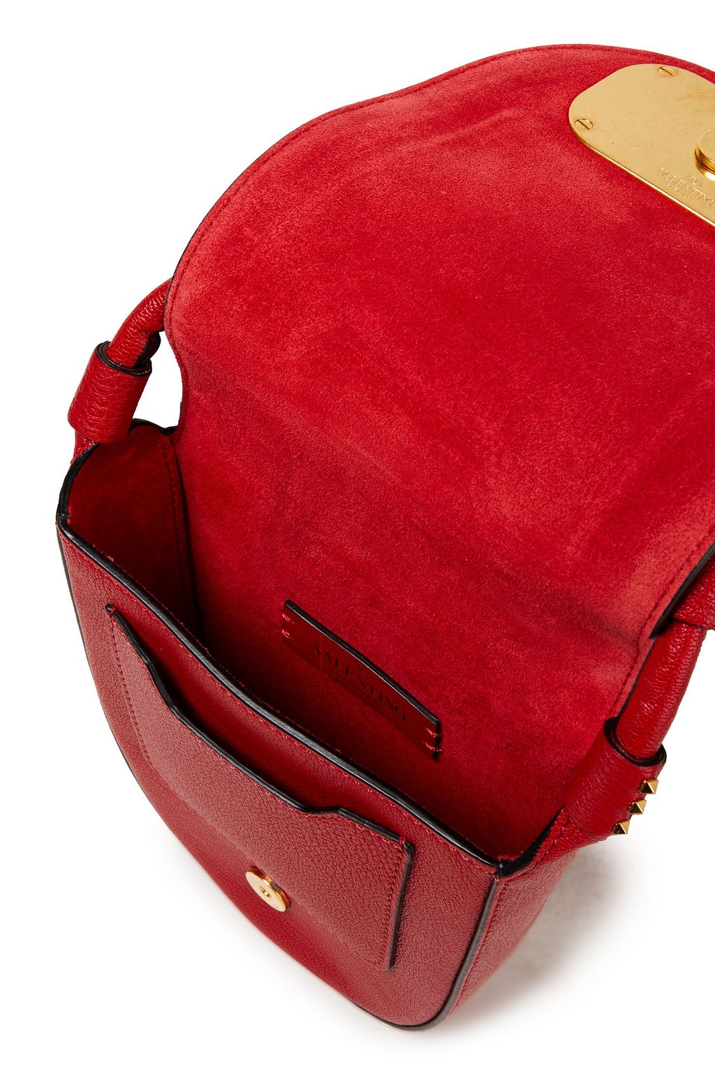 VALENTINO GARAVANI VRING pebbled-leather shoulder bag