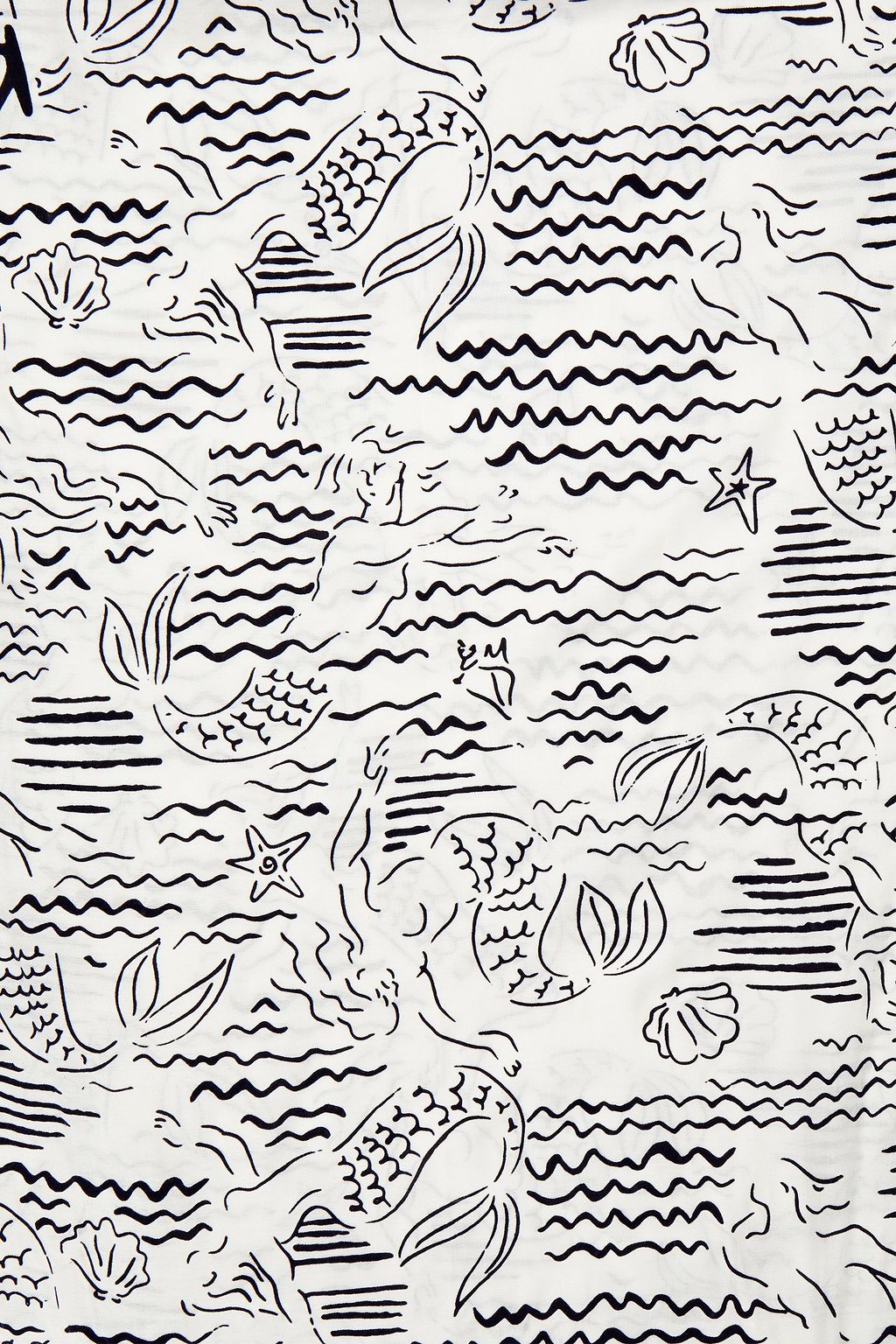 KENZO Flocked modal and silk-blend scarf