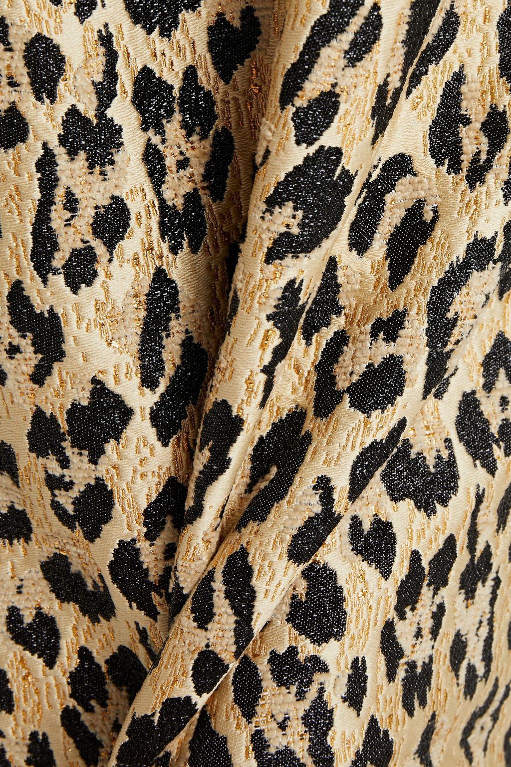 VALENTINO GARAVANI Metallic leopard-jacquard mini dress