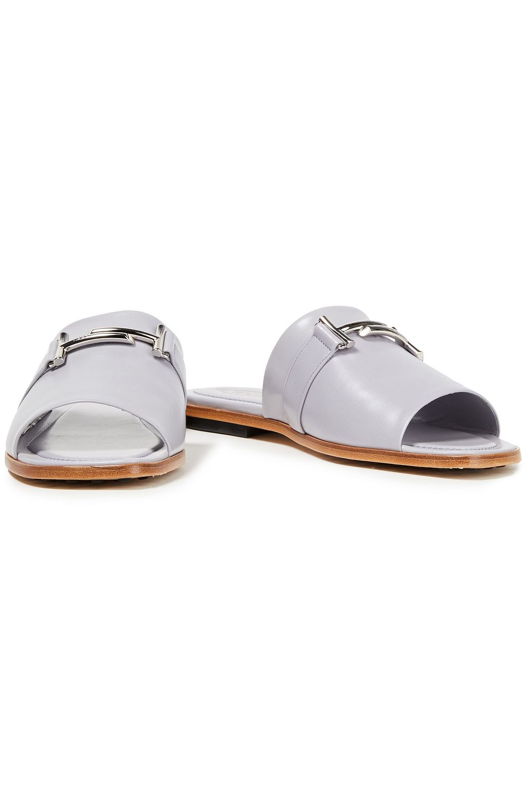 TOD'S Pantoletten aus Leder mit Logoverzierung