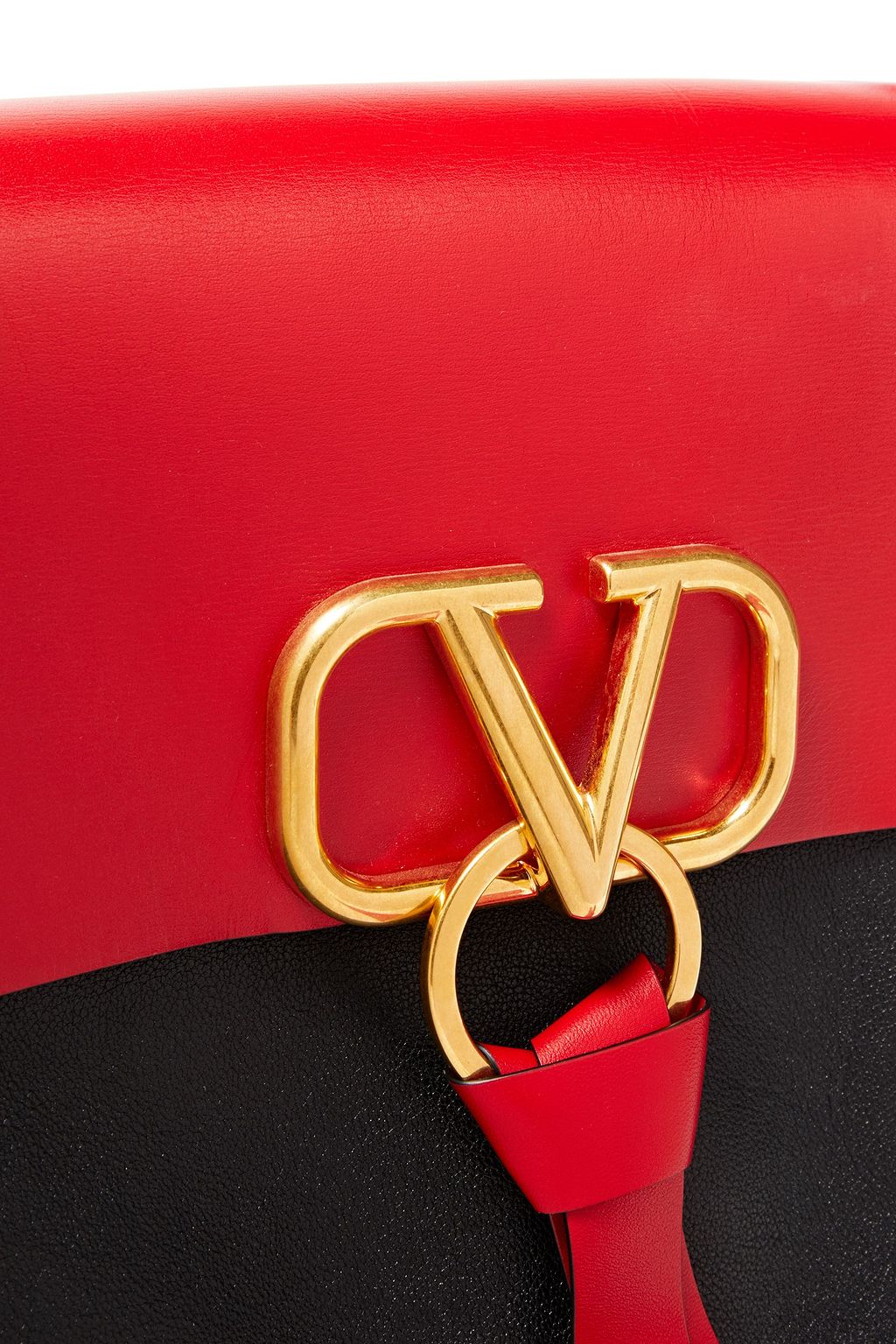 VALENTINO GARAVANI VLogo textured-leather shoulder bag