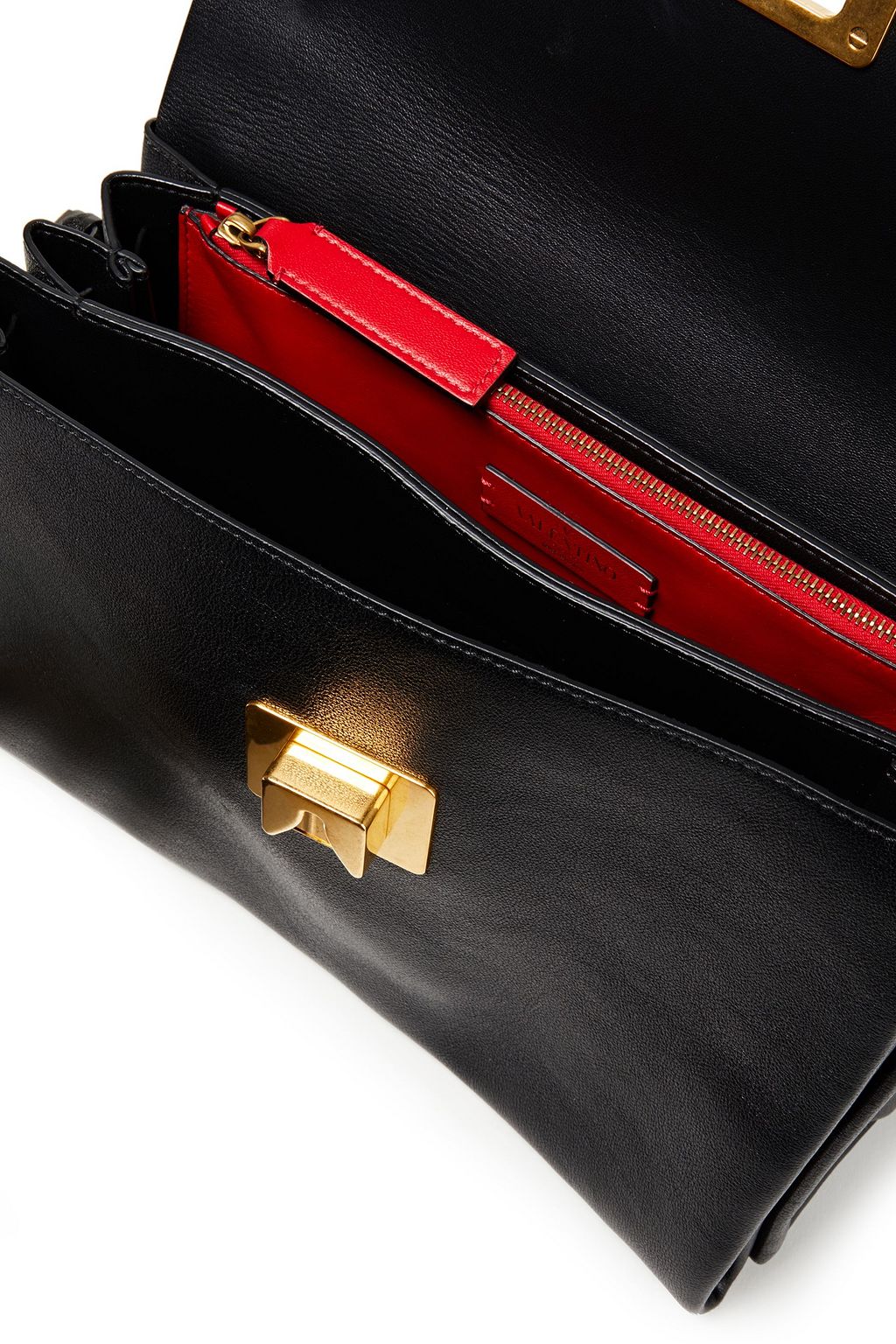 VALENTINO GARAVANI VLogo textured-leather shoulder bag