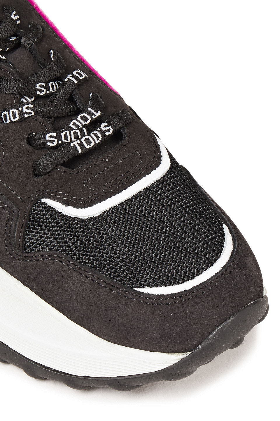 TOD'S COLOR-BLOCK MESH, FELT AND NUBUCK SNEAKERS 3074457345625773153