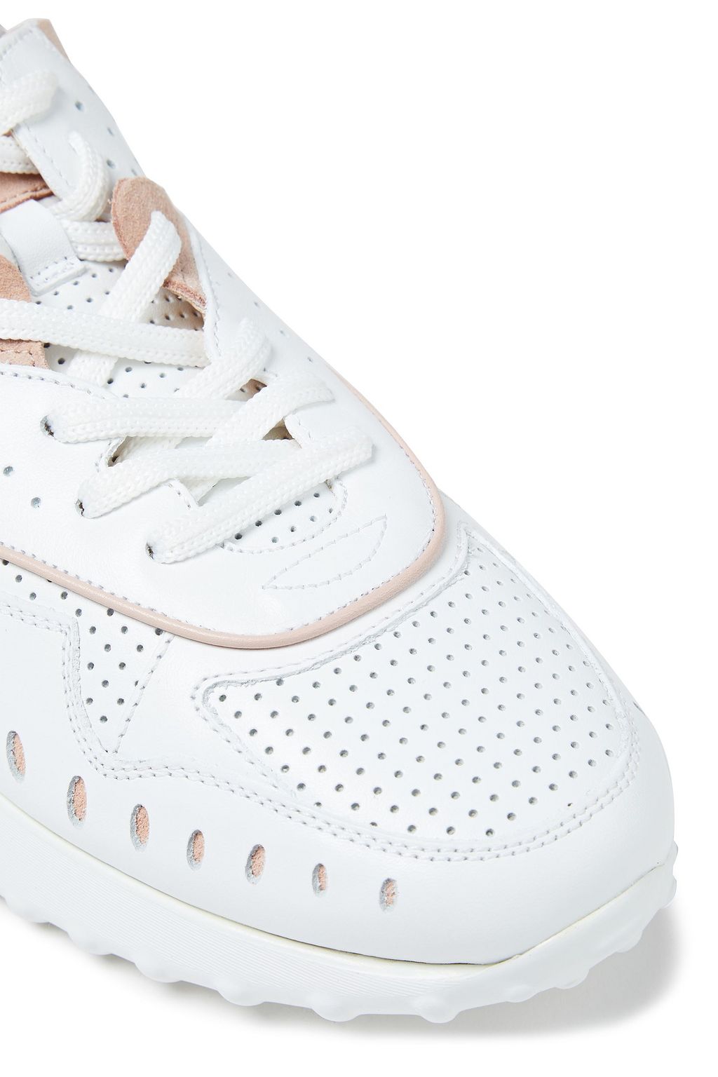 TOD'S Perforated leather and suede sneakers