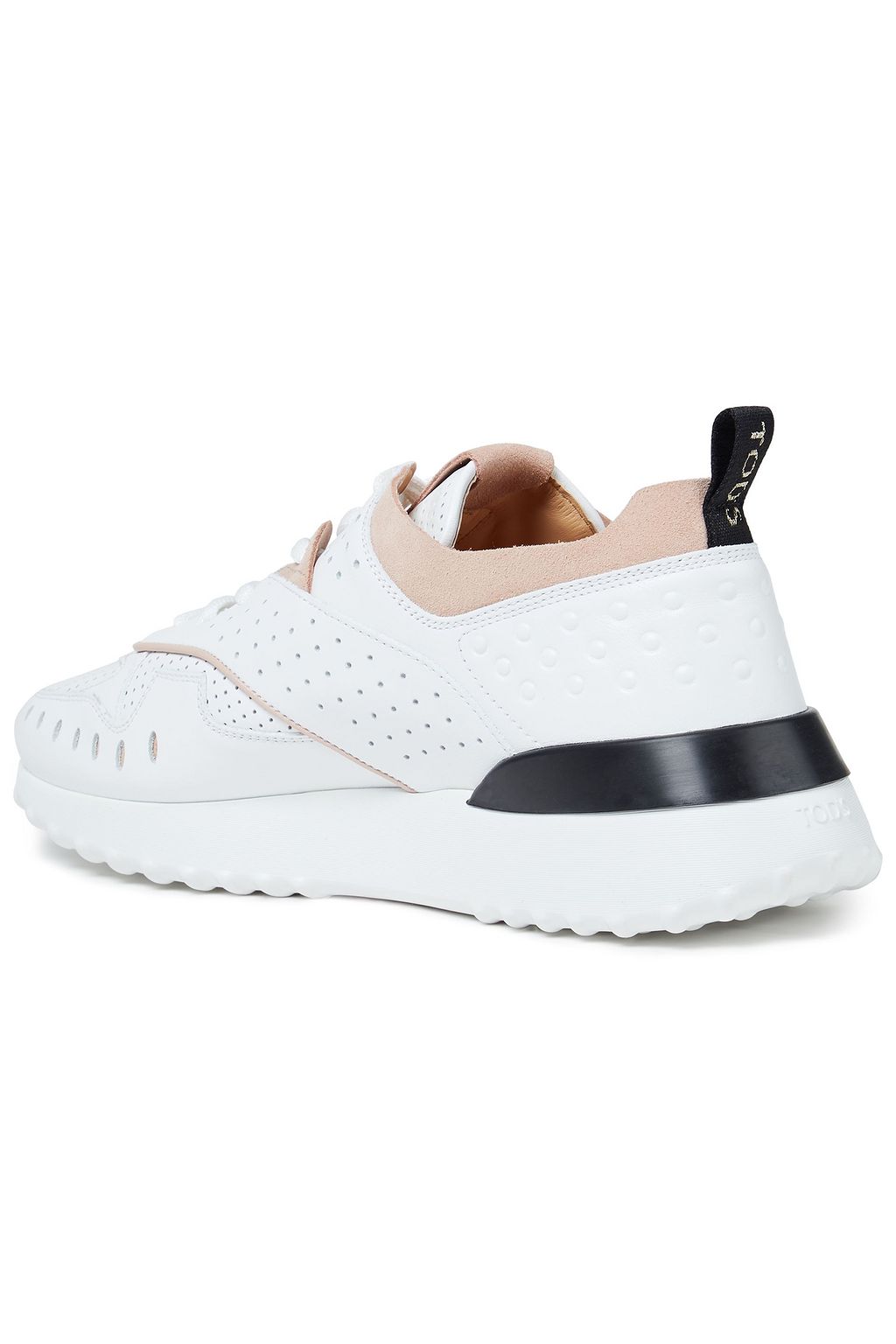 TOD'S Perforated leather and suede sneakers