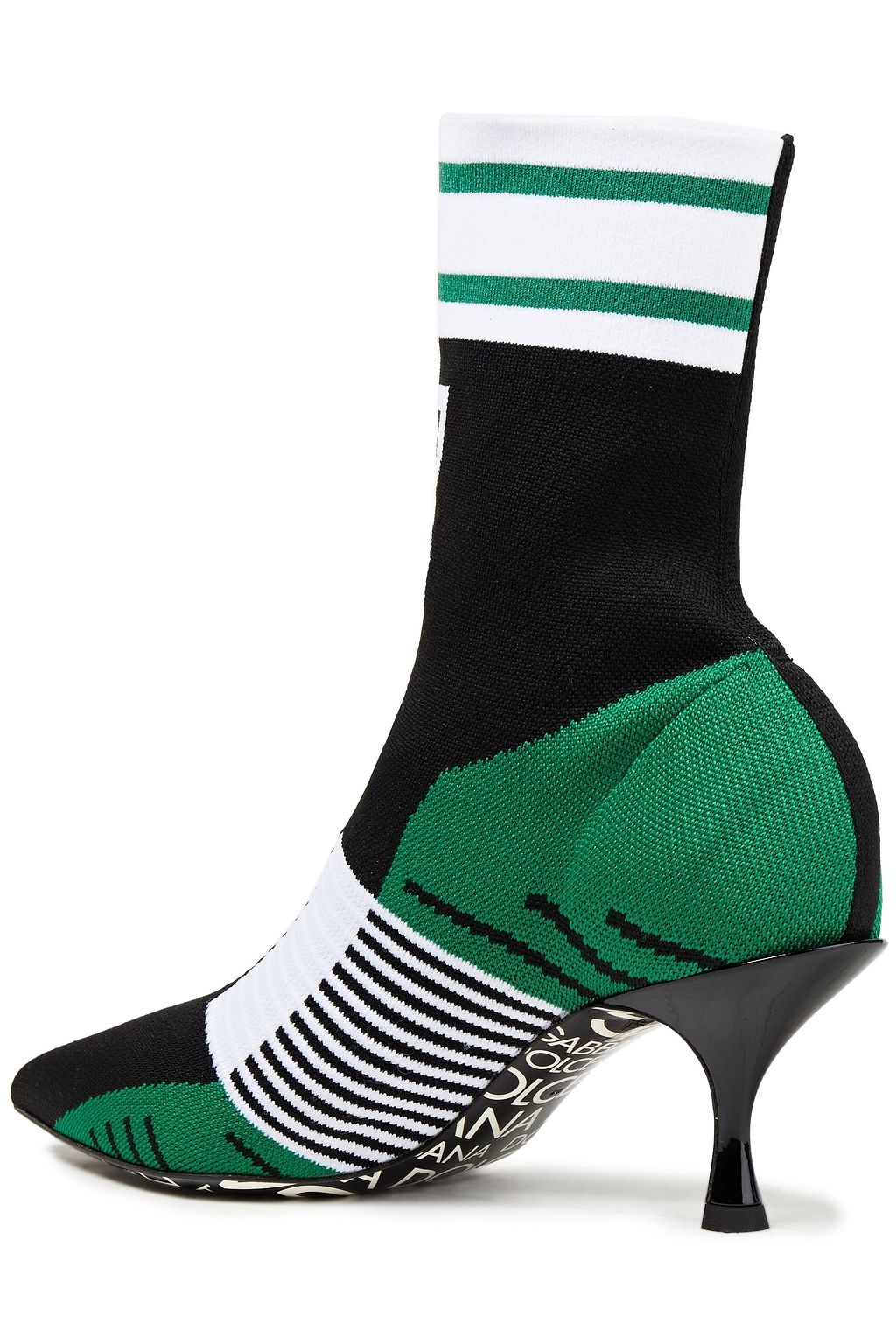 DOLCE & GABBANA Lori jacquard-knit sock boots