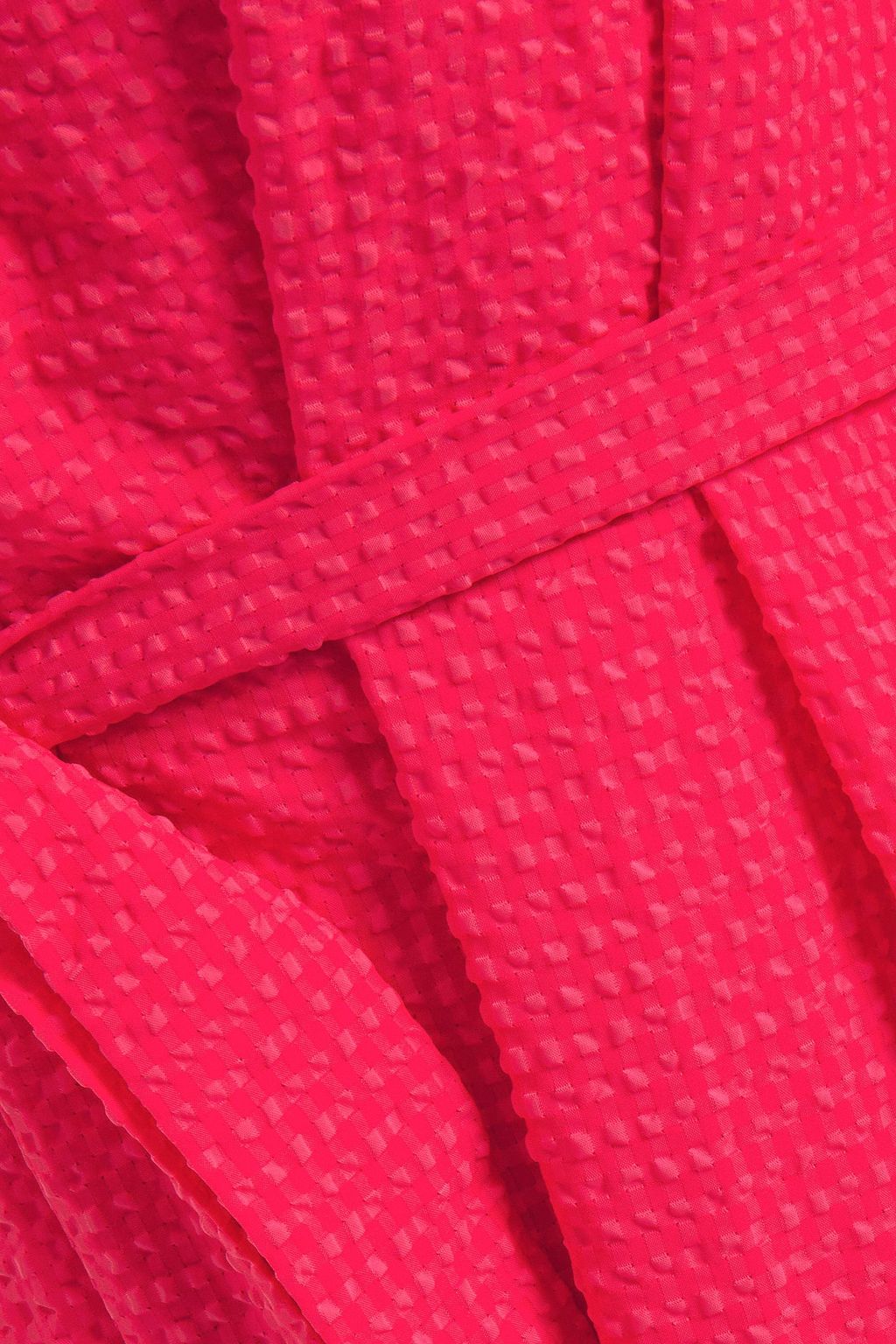 BAUM UND PFERDGARTEN Belted seersucker midi dress