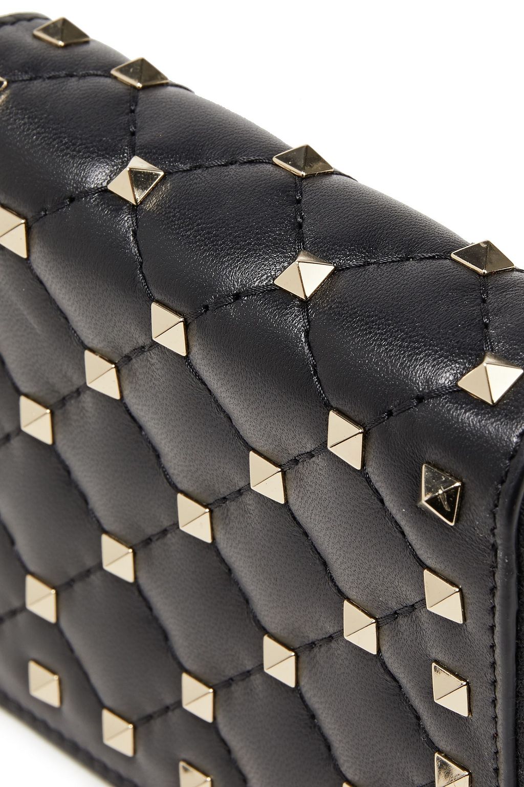 VALENTINO GARAVANI Rockstud Spike quilted leather wallet