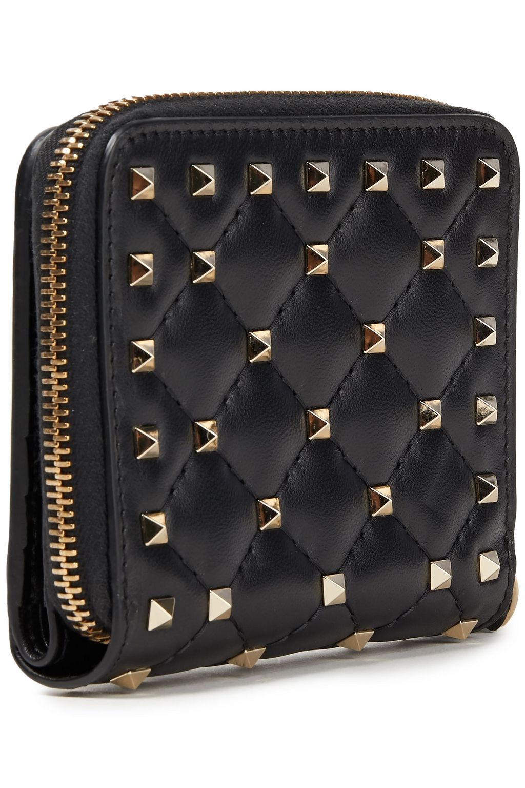 VALENTINO GARAVANI Rockstud Spike quilted leather wallet
