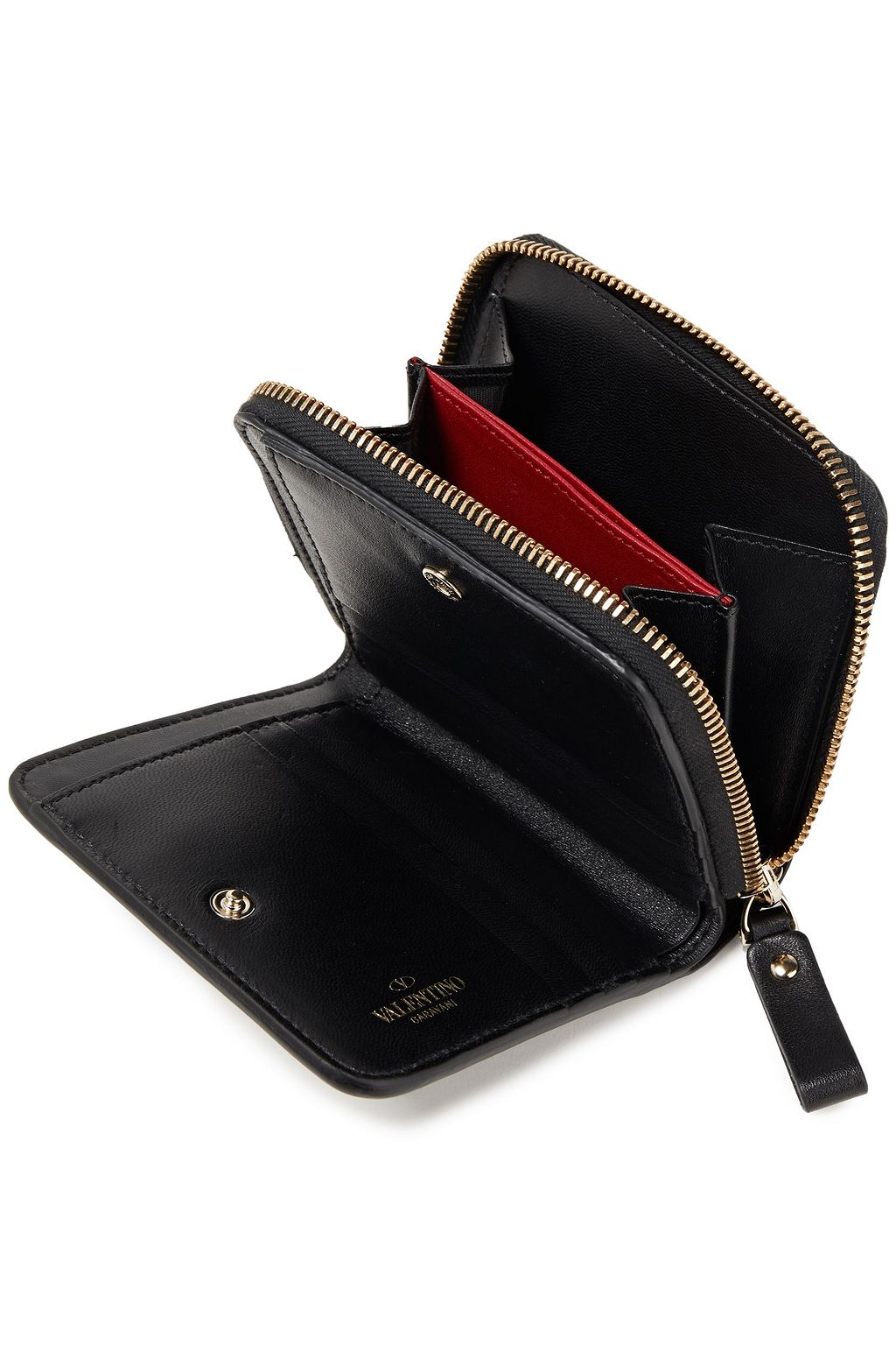 VALENTINO GARAVANI Rockstud Spike quilted leather wallet