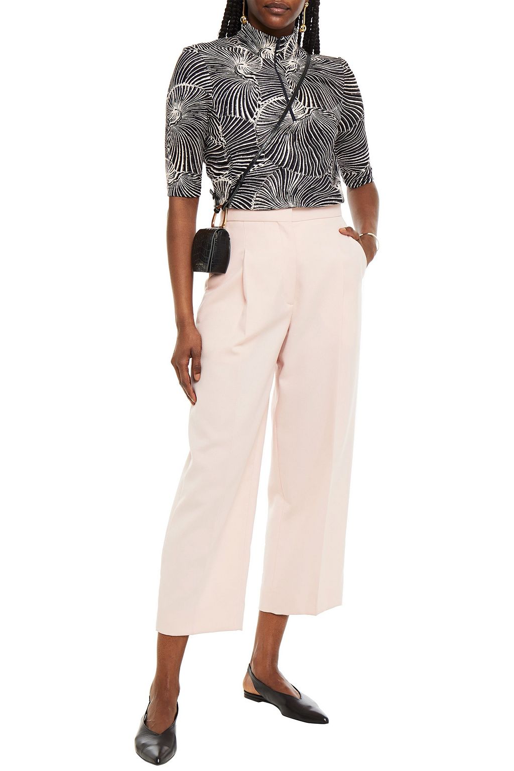 BAUM UND PFERDGARTEN Printed stretch-jersey top