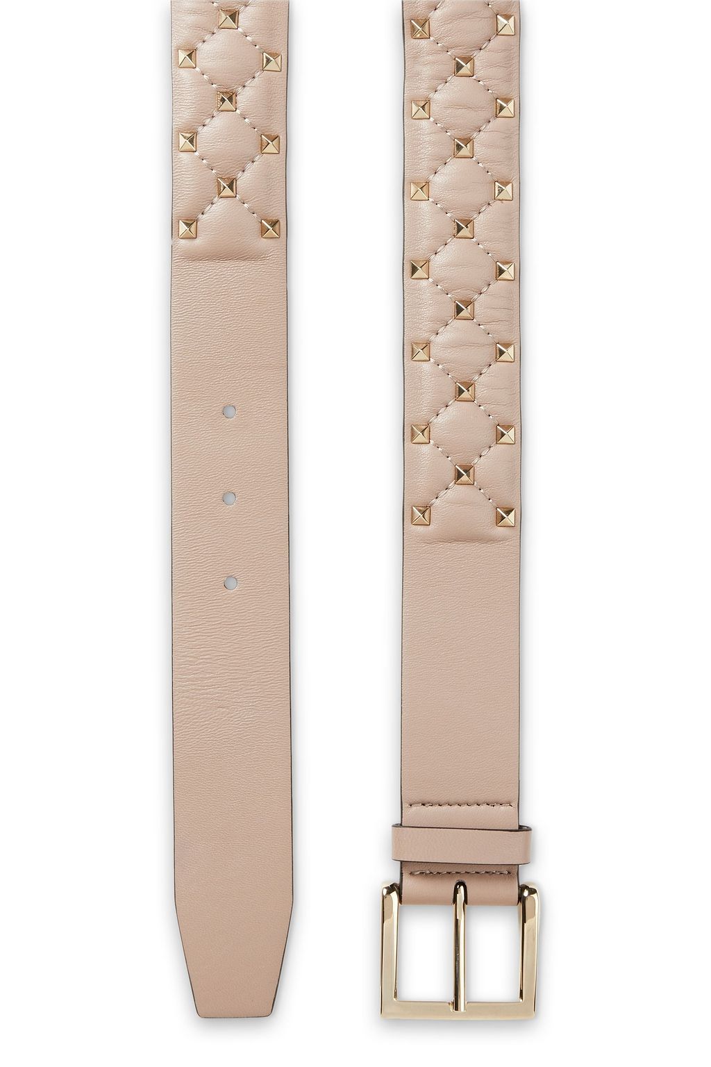 VALENTINO GARAVANI Rockstud Spike quilted leather belt