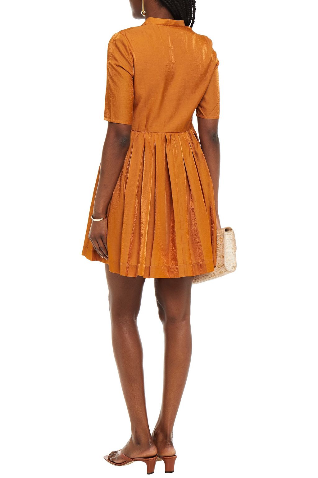 BAUM UND PFERDGARTEN Pleated moire mini dress
