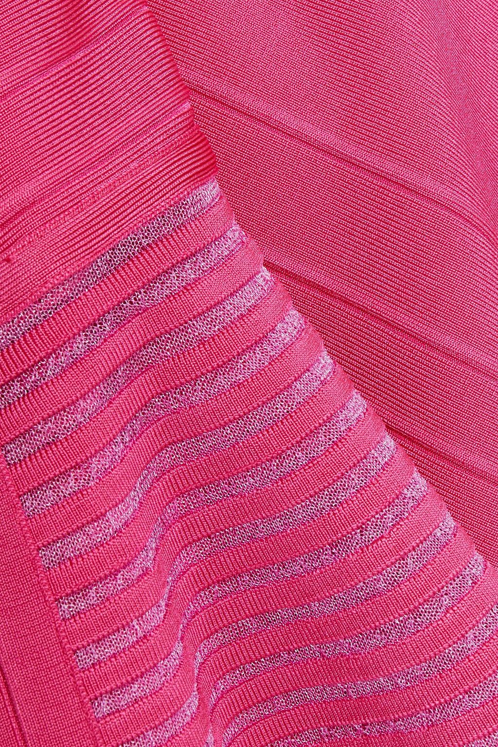 HERVÉ LÉGER Fluted bandage midi dress