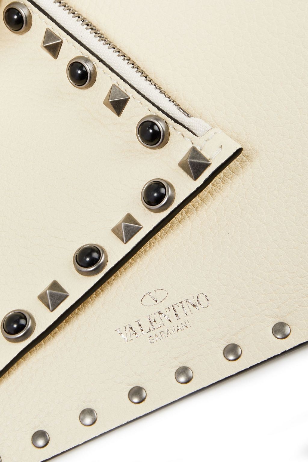 VALENTINO GARAVANI Rockstud embellished leather clutch