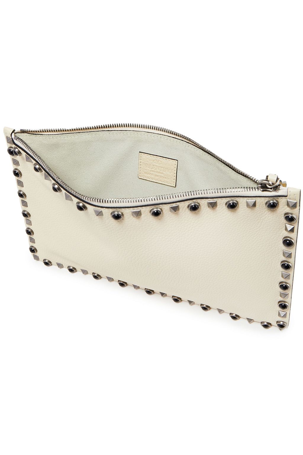 VALENTINO GARAVANI Rockstud embellished leather clutch