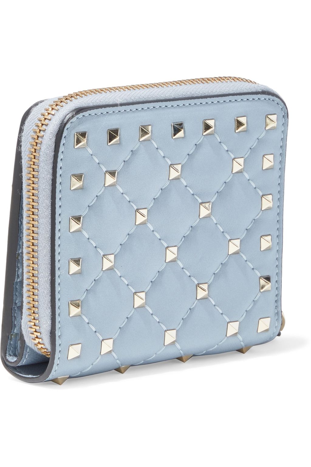VALENTINO GARAVANI Rockstud Spike quilted leather wallet