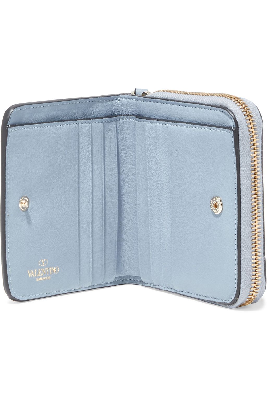 VALENTINO GARAVANI Rockstud Spike quilted leather wallet
