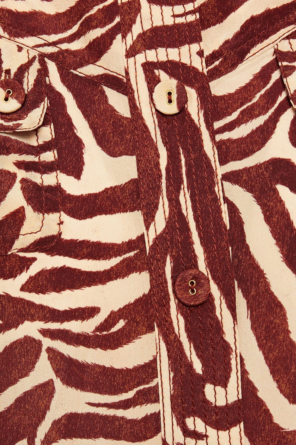 ZIMMERMANN Belted silk crepe de chine shirt dress