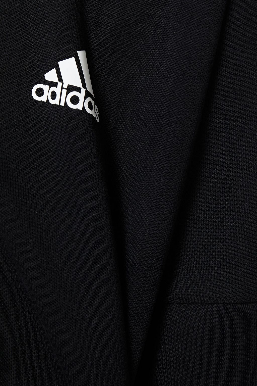 ADIDAS Cropped cotton-blend jersey sweatshirt
