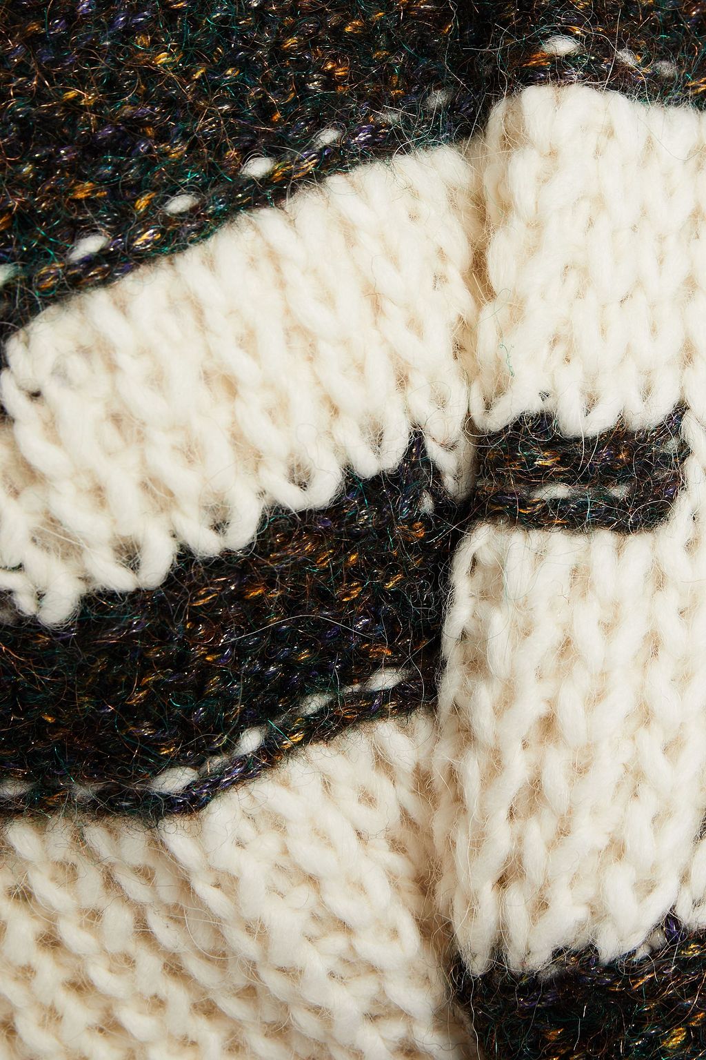 BA&SH Cacilie metallic intarsia-knit sweater