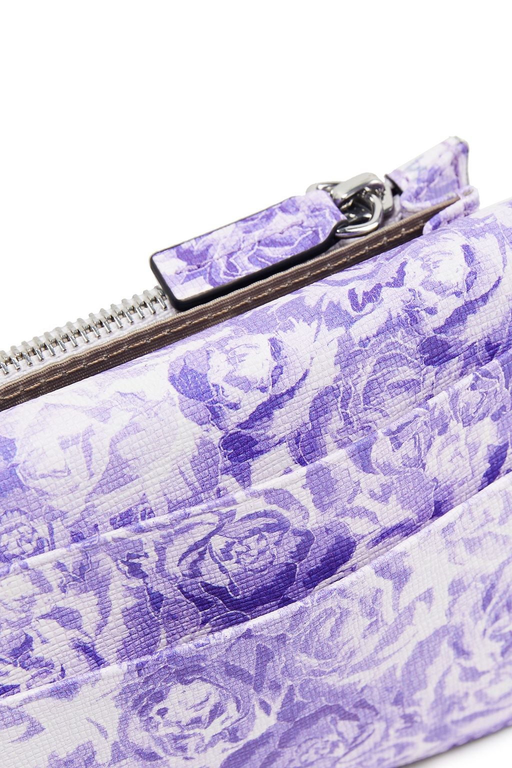 GANNI Floral-print leather wallet
