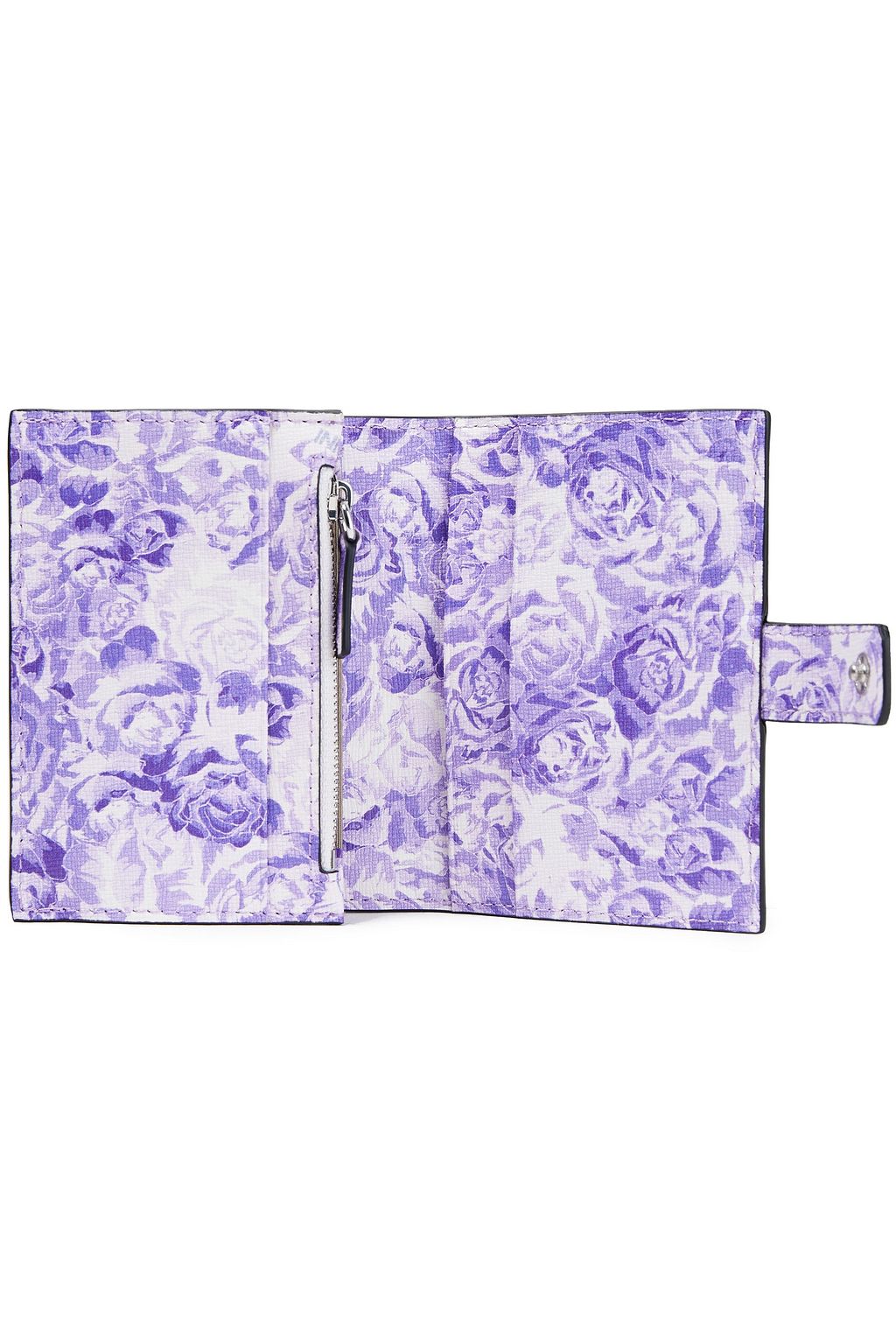 GANNI Floral-print leather wallet