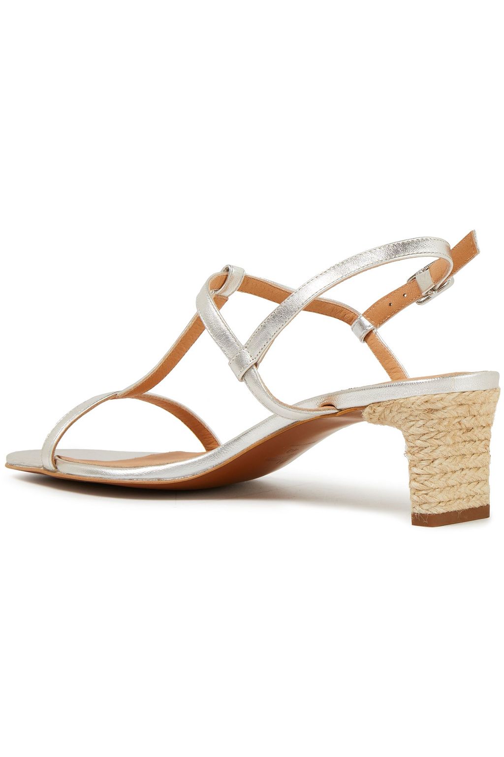 CASTAÑER Linet metallic leather slingback sandals