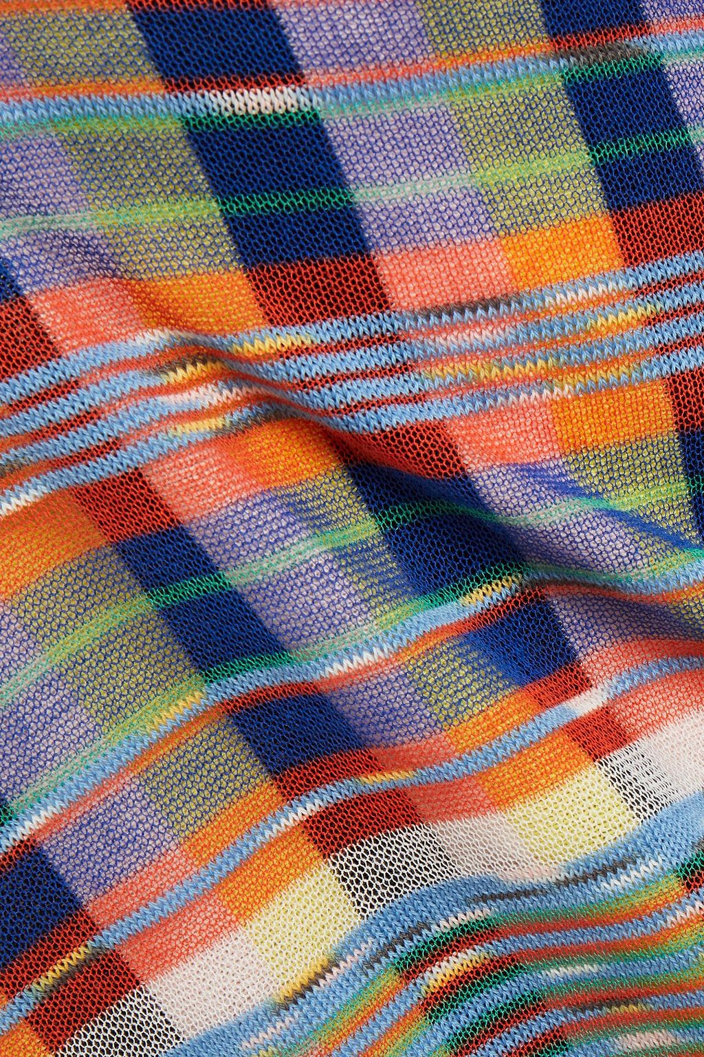 M MISSONI Layered cotton-blend mini dress